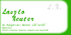 laszlo neuter business card